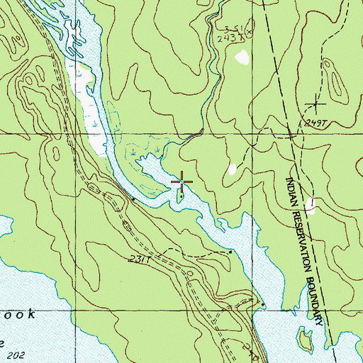 Topographic Map of Kennebec Brook, ME