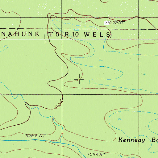 Topographic Map of Kennedy Bog, ME
