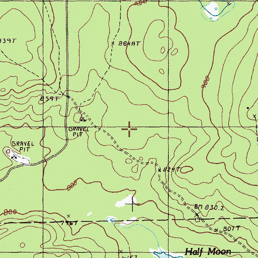 Topographic Map of Kennedy Tote Road, ME