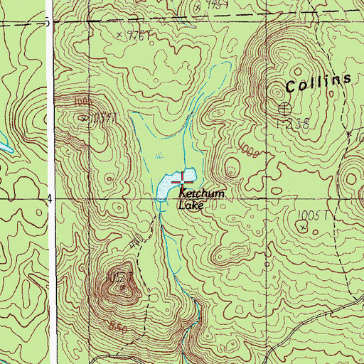 Topographic Map of Ketchum Lake, ME