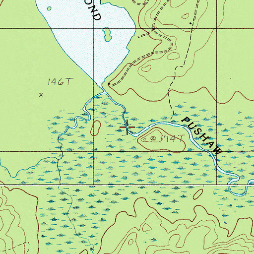 Topographic Map of Keyser Brook, ME