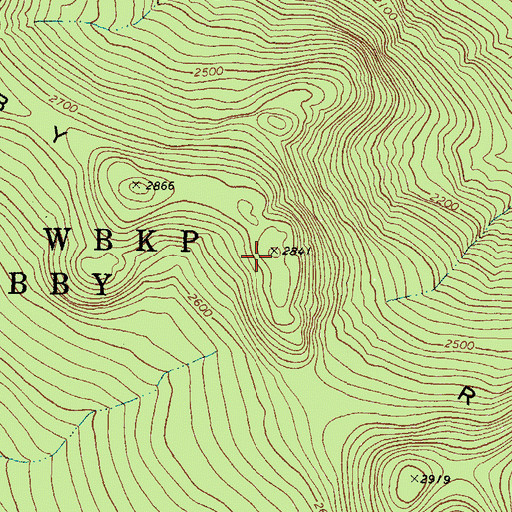 Topographic Map of Kibby Range, ME