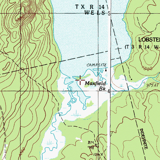 Topographic Map of Kidney Brook, ME