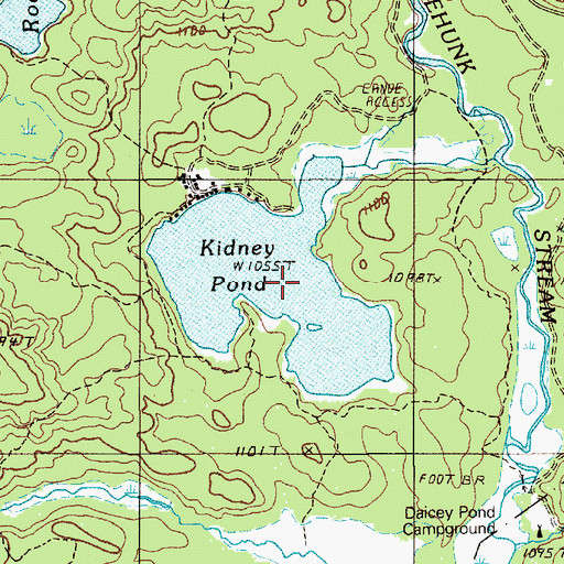Topographic Map of Kidney Pond, ME