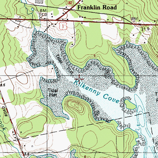 Topographic Map of Kilkenny Cove, ME