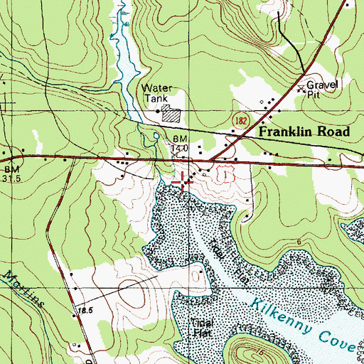 Topographic Map of Kilkenny Stream, ME