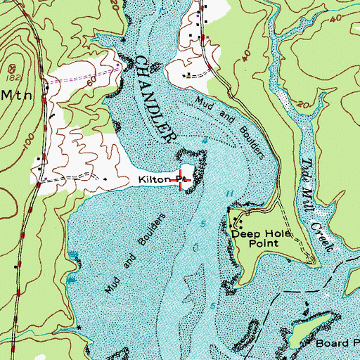 Topographic Map of Kilton Point, ME