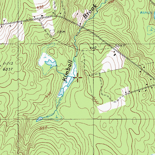 Topographic Map of Kimball Brook, ME