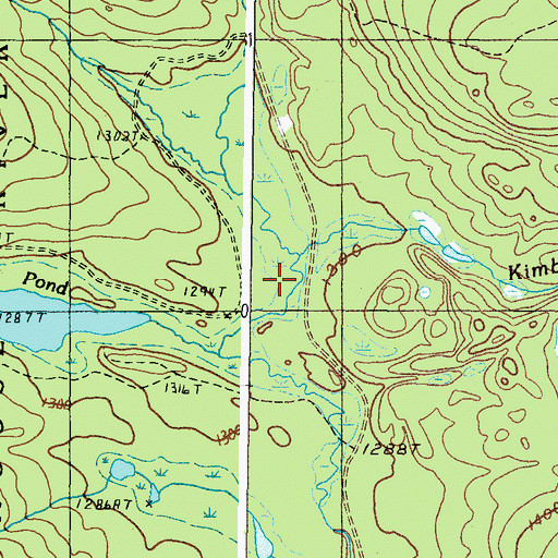 Topographic Map of Kimball Brook, ME