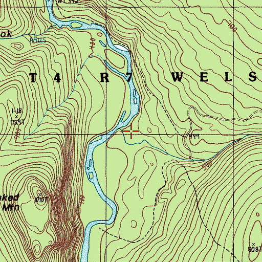 Topographic Map of Kimball Brook, ME