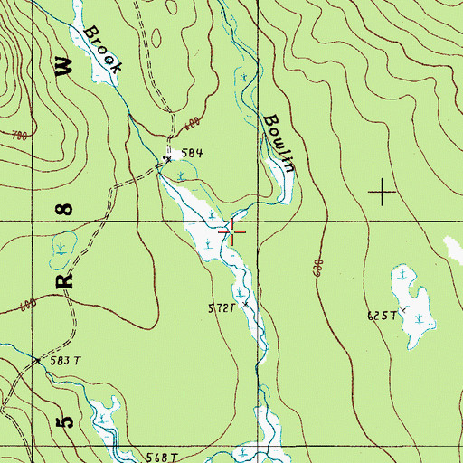 Topographic Map of Kimball Brook, ME