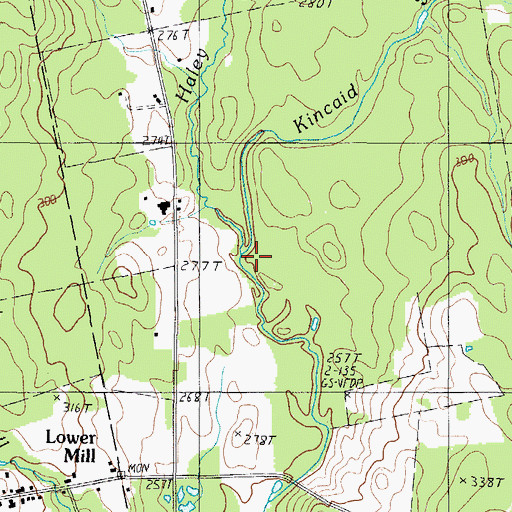 Topographic Map of Kincaid Stream, ME