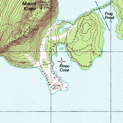 Topographic Map of Kineo Cove, ME