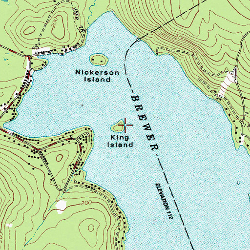Topographic Map of King Island, ME