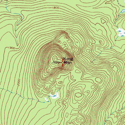 Topographic Map of King Mountain, ME