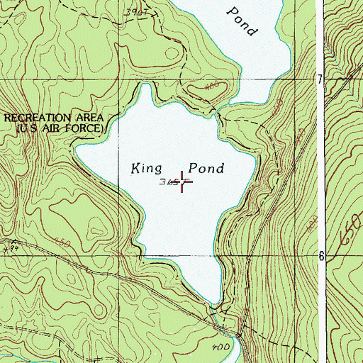 Topographic Map of King Pond, ME