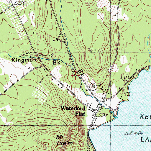 Topographic Map of Kingman Brook, ME