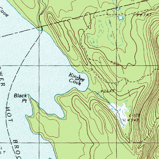 Topographic Map of Kinney Cove, ME