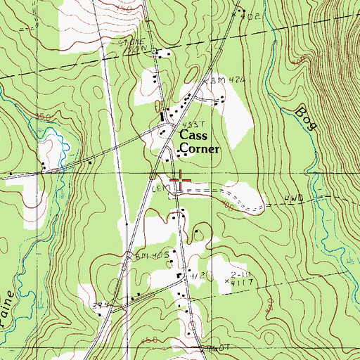 Topographic Map of Kinsman Cemetery, ME
