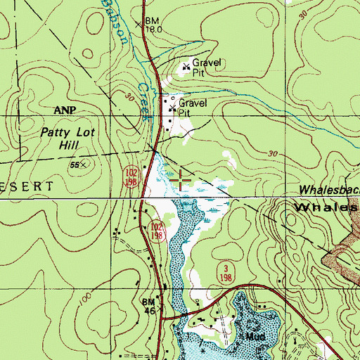 Topographic Map of Kitteredge Brook, ME