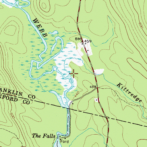 Topographic Map of Kittredge Brook, ME