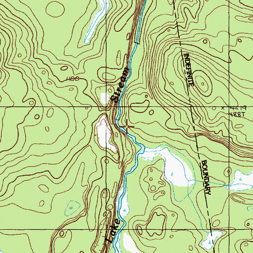 Topographic Map of Knight Dam, ME