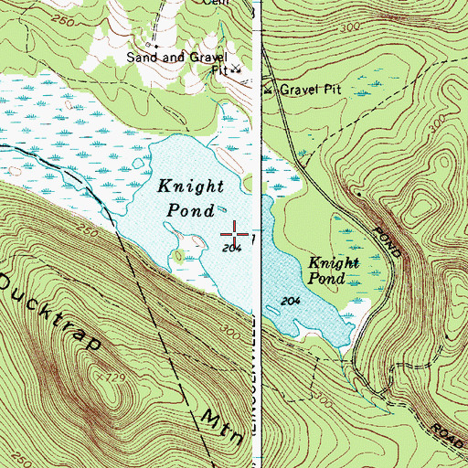 Topographic Map of Knight Pond, ME