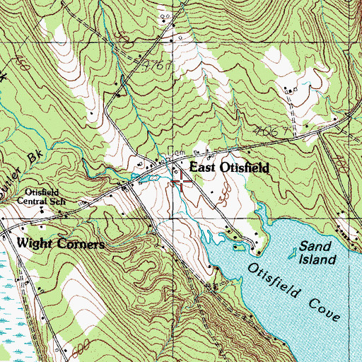 Topographic Map of Knights Brook, ME