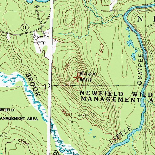 Topographic Map of Knox Mountain, ME