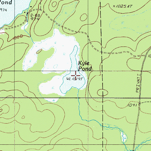 Topographic Map of Kyle Pond, ME