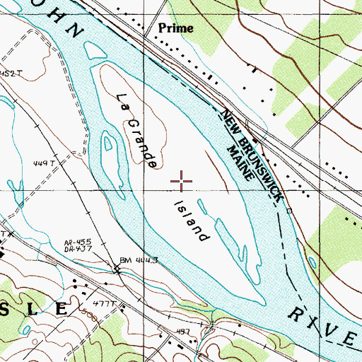 Topographic Map of La Grande Island, ME