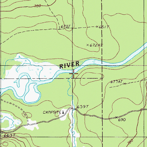 Topographic Map of LaPomkeag Stream, ME