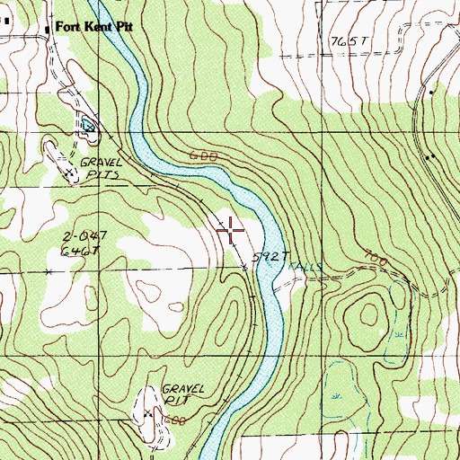 Topographic Map of Labby, ME