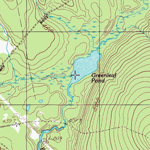Topographic Map of Ladd Brook, ME