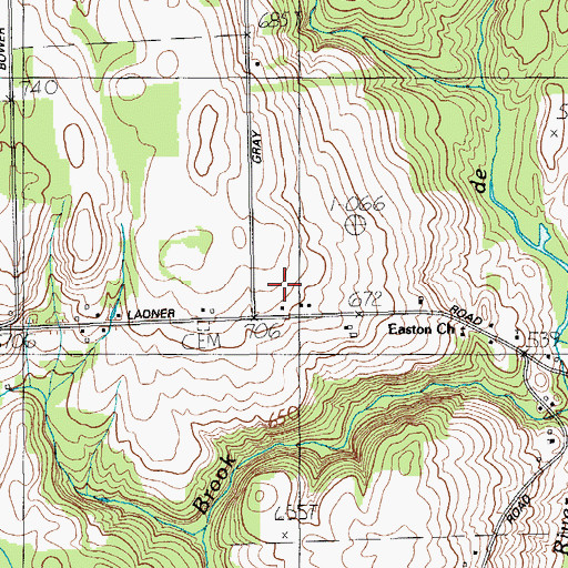 Topographic Map of Ladner School, ME