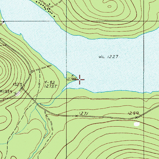 Topographic Map of Lagoon Brook, ME