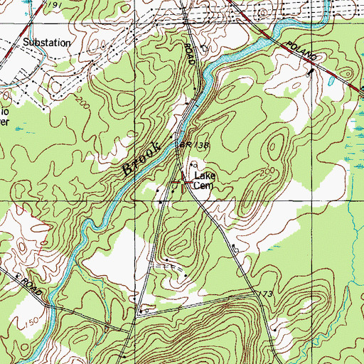 Topographic Map of Lake Cemetery, ME