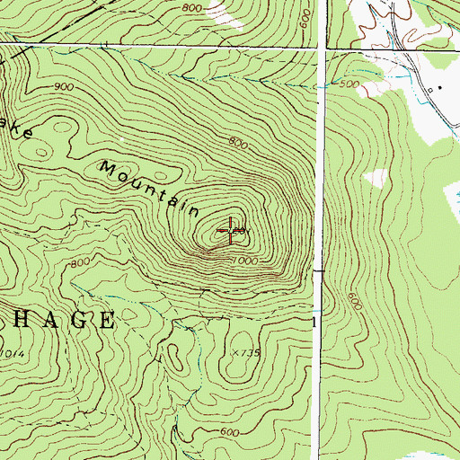 Topographic Map of Lake Mountain, ME