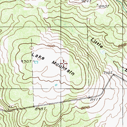 Topographic Map of Lake Mountain, ME
