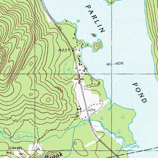 Topographic Map of Lake Parlin (historical), ME