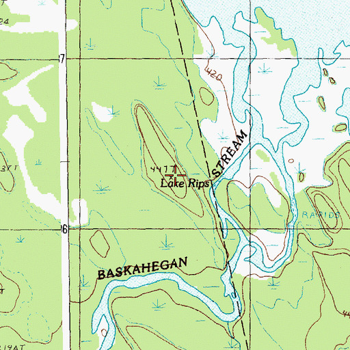 Topographic Map of Lake Rips, ME