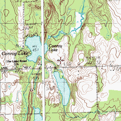 Topographic Map of Lake School, ME