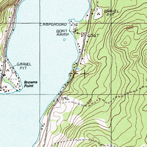 Topographic Map of Lake View School, ME