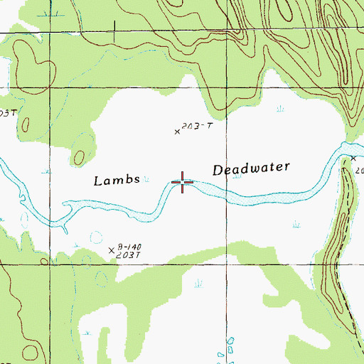 Topographic Map of Lambs Deadwater, ME