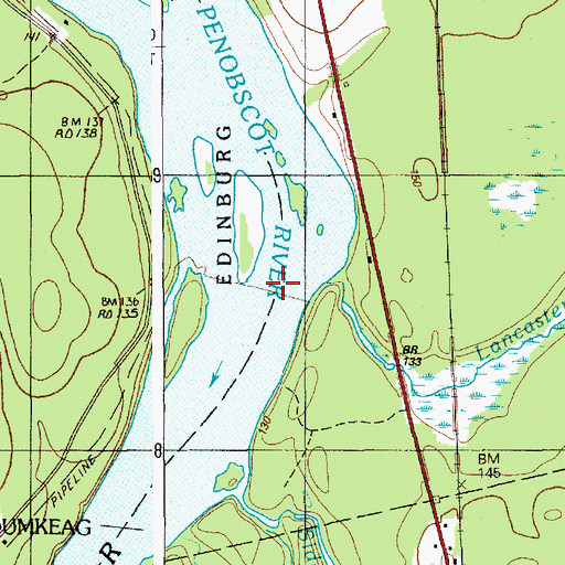 Topographic Map of Lancaster Brook, ME