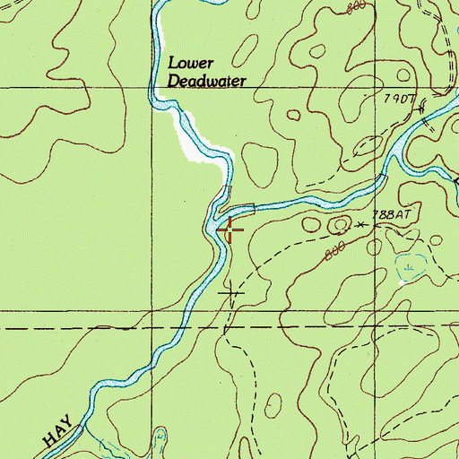 Topographic Map of Lane Brook, ME