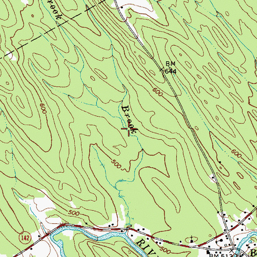 Topographic Map of Lapham Brook, ME