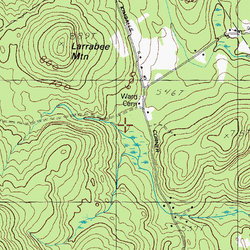 Topographic Map of Larrabee School, ME