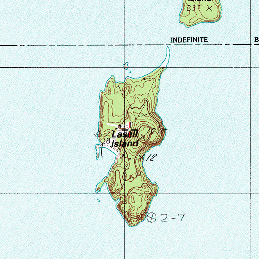 Topographic Map of Lasell Island, ME