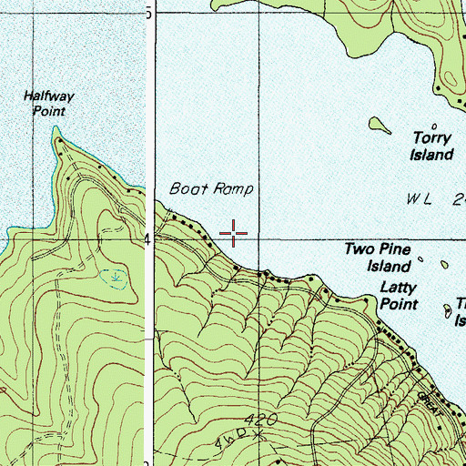 Topographic Map of Latty Point, ME